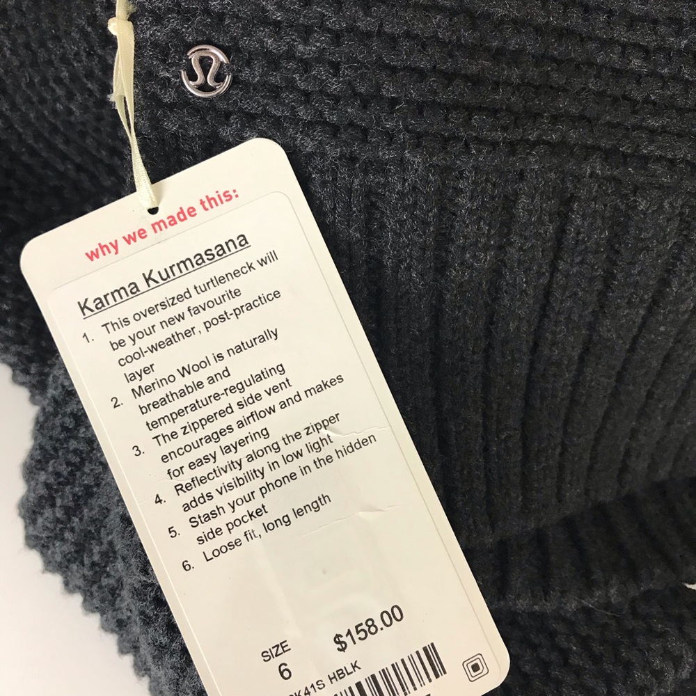 Lululemon NWT Karma Kurmasana knit wool sweater 6 - Picture 8 of 8